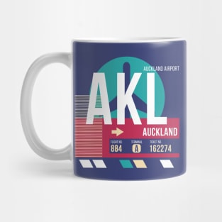 Auckland, New Zealand (AKL) Airport Code Baggage Tag Mug